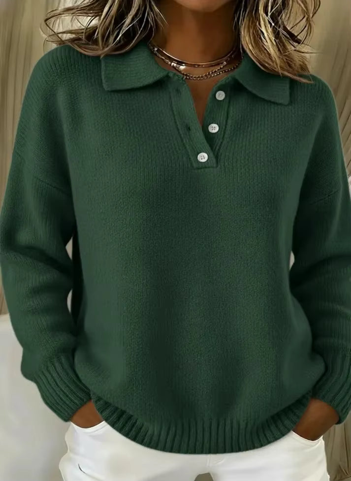 Maglione Polo Donna Maniche Lunghe Autunno Inverno